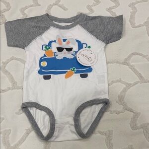 Cute Bunny Graphic Baby Onesie